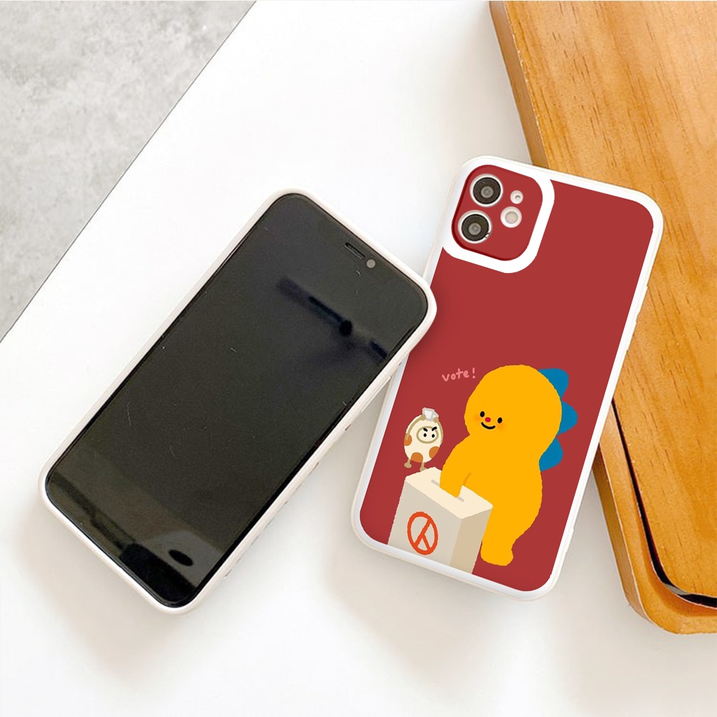 ỐP IPHONE BẢO VỆ CAM khủng long vàng  vuông cạnh ốp lưng 12 pro max xanh lá cây matcha full case 6 đến 13promax tr1131