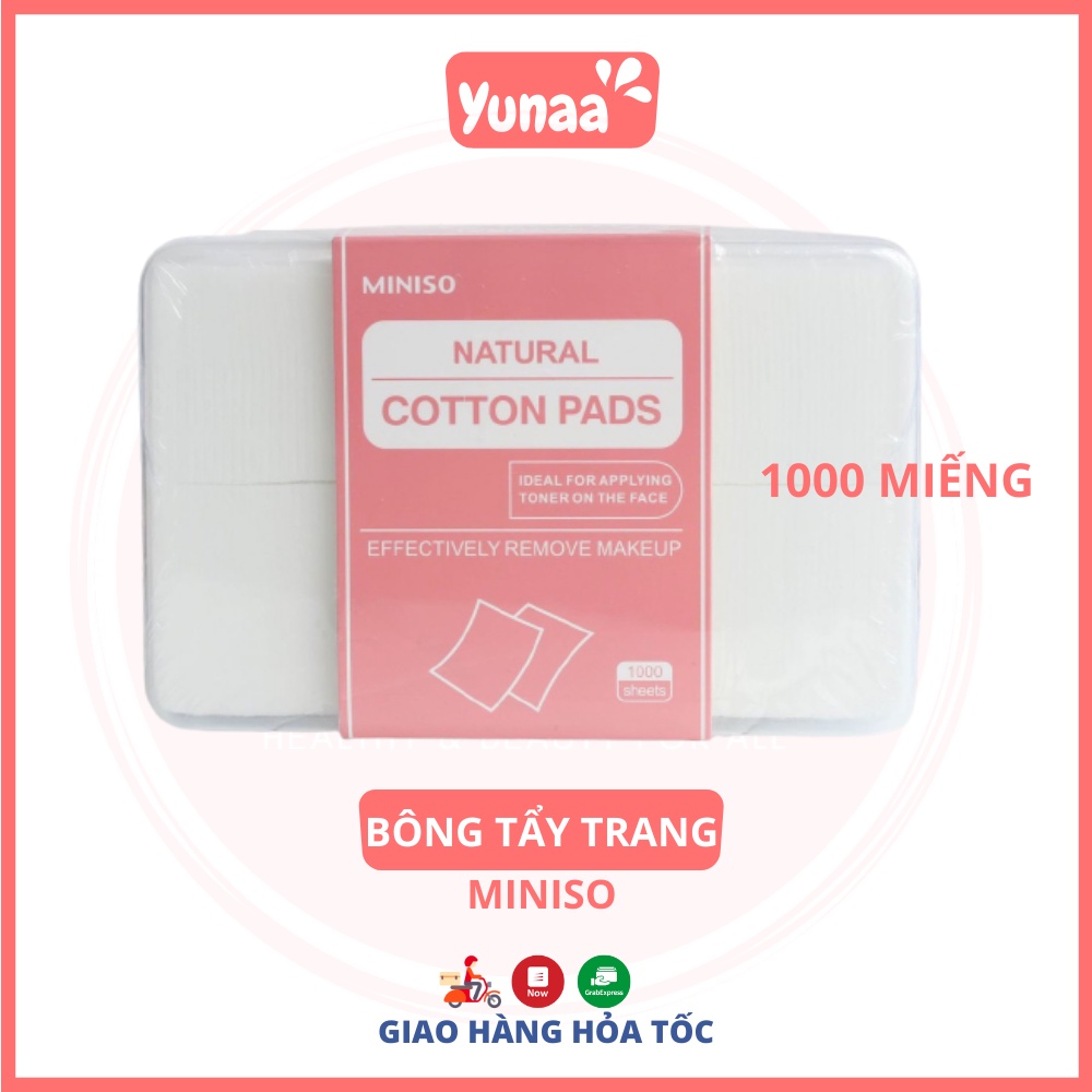 Bông Tẩy Trang Miniso 1000 miếng - Yunaa Cosmetics