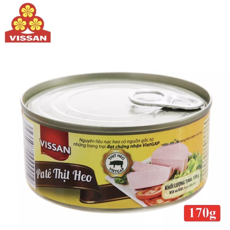 Pate Thịt Heo Vissan Hộp 170g HSD 2022