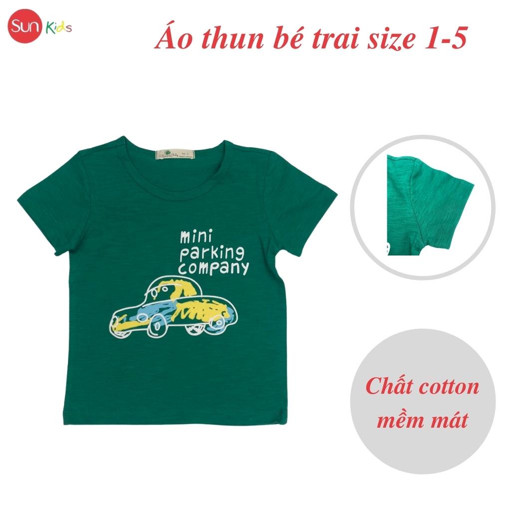 Áo thun bé trai, áo phông cho bé trai chất cotton nhiều màu, size 1-5 tuổi - SUNKIDS1