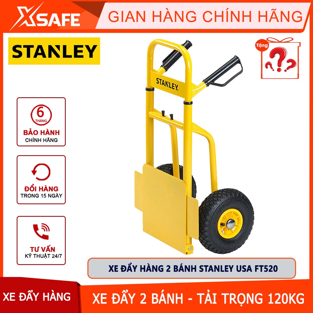 Xe đẩy hàng 2 bánh STANLEY SXWTD-FT520 có thể gấp gọn, tải trọng 120kg, hợp kim thép bền chắc - chính hãng - xsafe