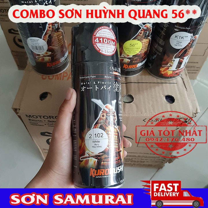 COMBO 4 CHAI SƠN SAMURAI HUỲNH QUANG 56 - ĐỦ 4 BƯỚC