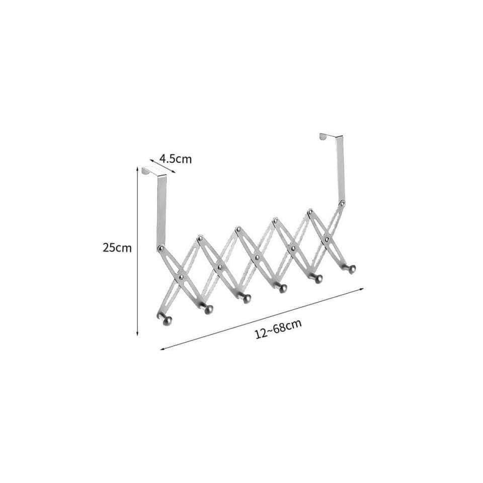 MÓC ZÍC ZẮC TREO SAU CỬA GẤP GỌN INOX 304 CHỐNG GỈ