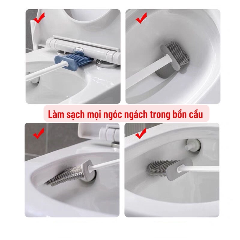 Cọ Bồn Cầu Chổi Cọ Nhà Vệ Sinh Có Giá Đựng Dán Tường Titan.st