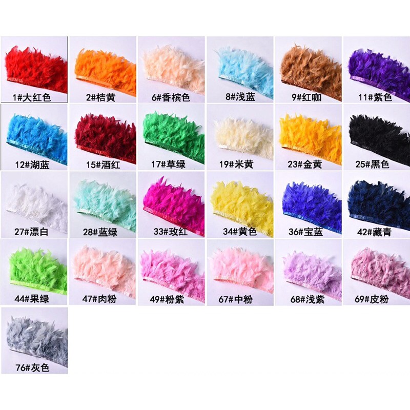 Lông vũ xù đủ màu 8k/ gói 20 lông