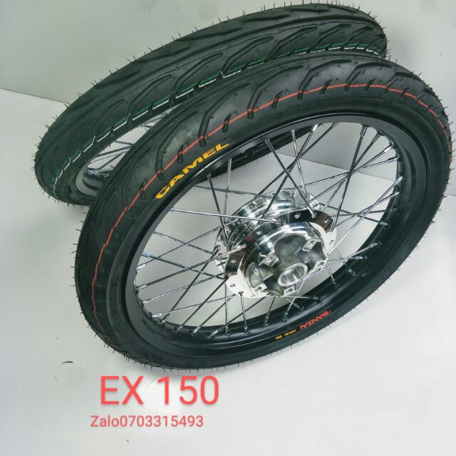 BÁNH CĂM EX 150 CĂM ĐÙM MẠ CRÔM NIỀN NHÔM BANZAI THÁI full VỎ CAMEI