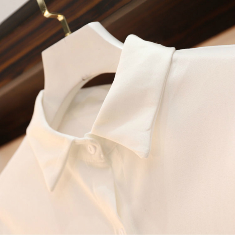 Bộ áo sơ mi tay dài + đầm yếm màu đen plus size