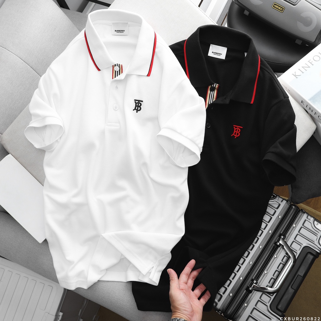 Áo thun polo thời trang, áo thuncổ trụ nam, mắt vải cá mập xịn mịn, logo thêu siêu nét 260822