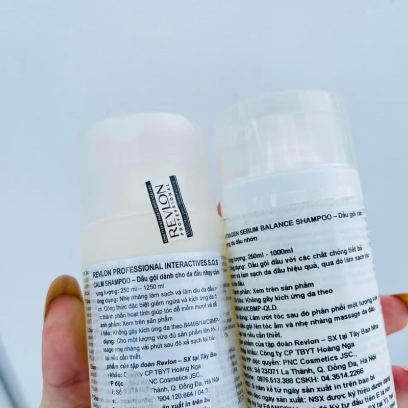 Dầu gội dành cho da đầu nhạy cảm giảm gàu ngứa, mượt tóc Revlon Professional Interactives S. O. S Calm Shampoo 250ml