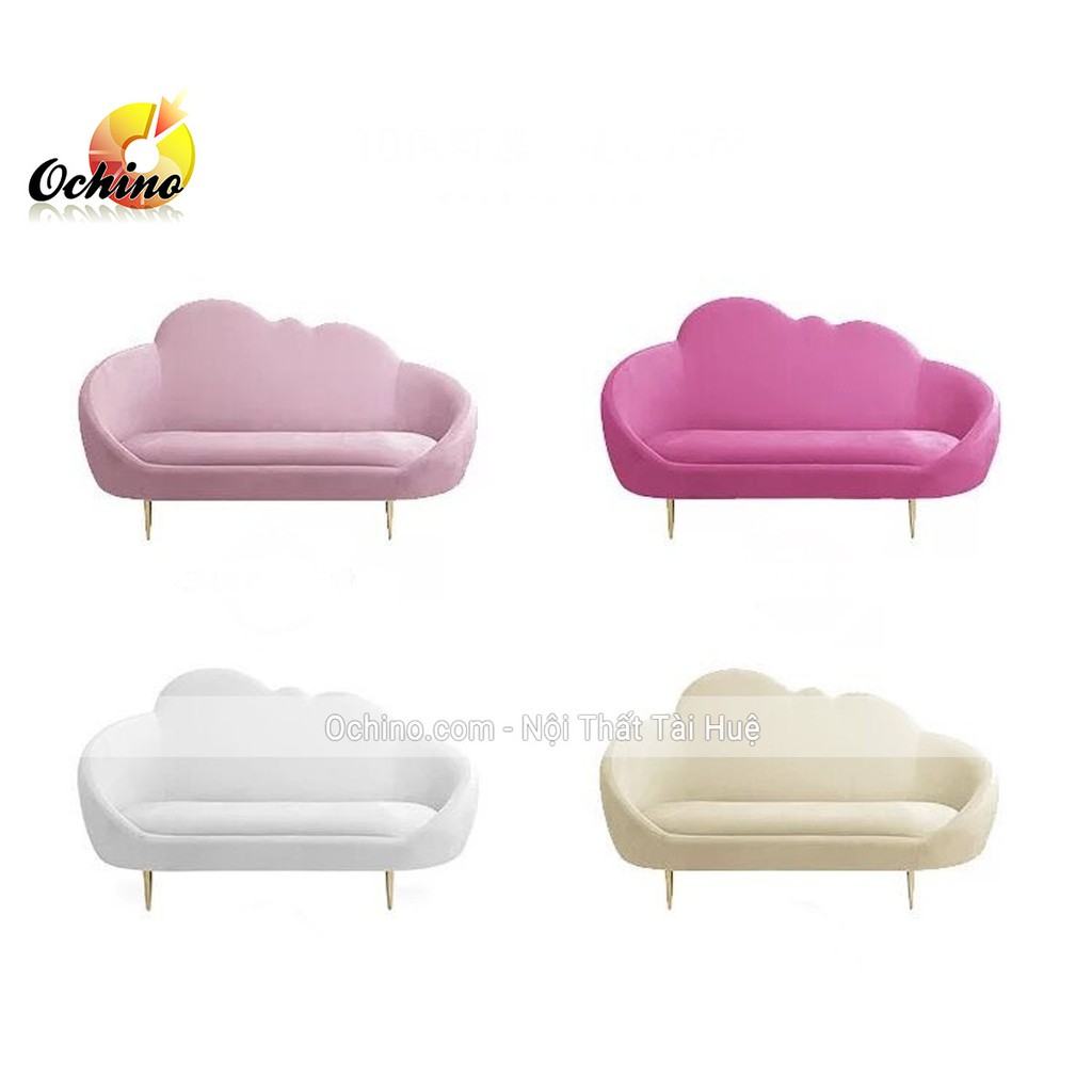 Ghế Sofa có tựa lưng hình mây cao cấp dài 1m5 ( đủ màu)