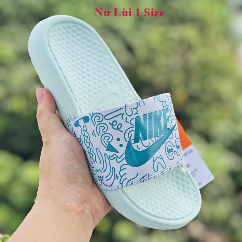 Dép unisex ❤️FREESHIP + Hộp❤️ dép nk quai ngang thể thao nam nữ mk in 𝐍𝐈𝐊𝐄-𝐂𝐚𝐫𝐭𝐨𝐨𝐧 loại 1 có tem tag màu xanh