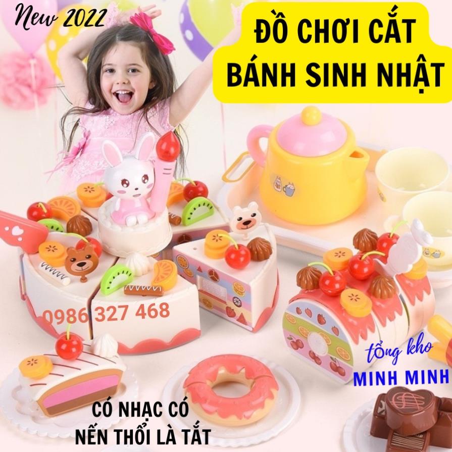 Đồ Chơi Bánh Sinh Nhật,Đồ Chơi Cắt Bánh Ngọt- loại lớn 85 CHI TIẾT KÈM NHẠC VÀ ĐÈN  Cho Bé trai, bé gái