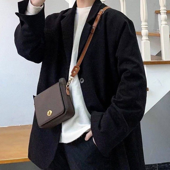 Túi da nam mobile phone small bag