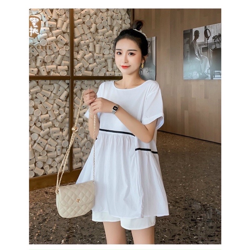 Bộ Bầu babydol chất Đũi Hàn cao cấpsiêu mát siêu mềm thấm hút mồ hôibộ sau sinh bầu thiết kế sang chảnhfreesize