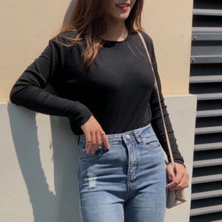 Áo len cổ tròn