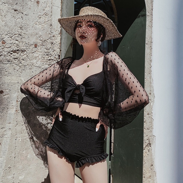 (Có sẵn) Sét bikini hai mảnh cúp ngực tay ren cực đẹp | BigBuy360 - bigbuy360.vn
