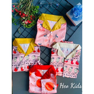 Đồ bộ pijama lụa satin cho bé gái