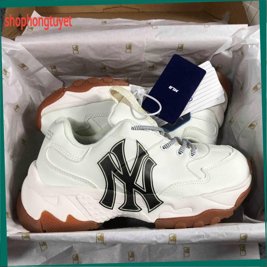 Giày thể thao mlb ny đế nâu full box bill