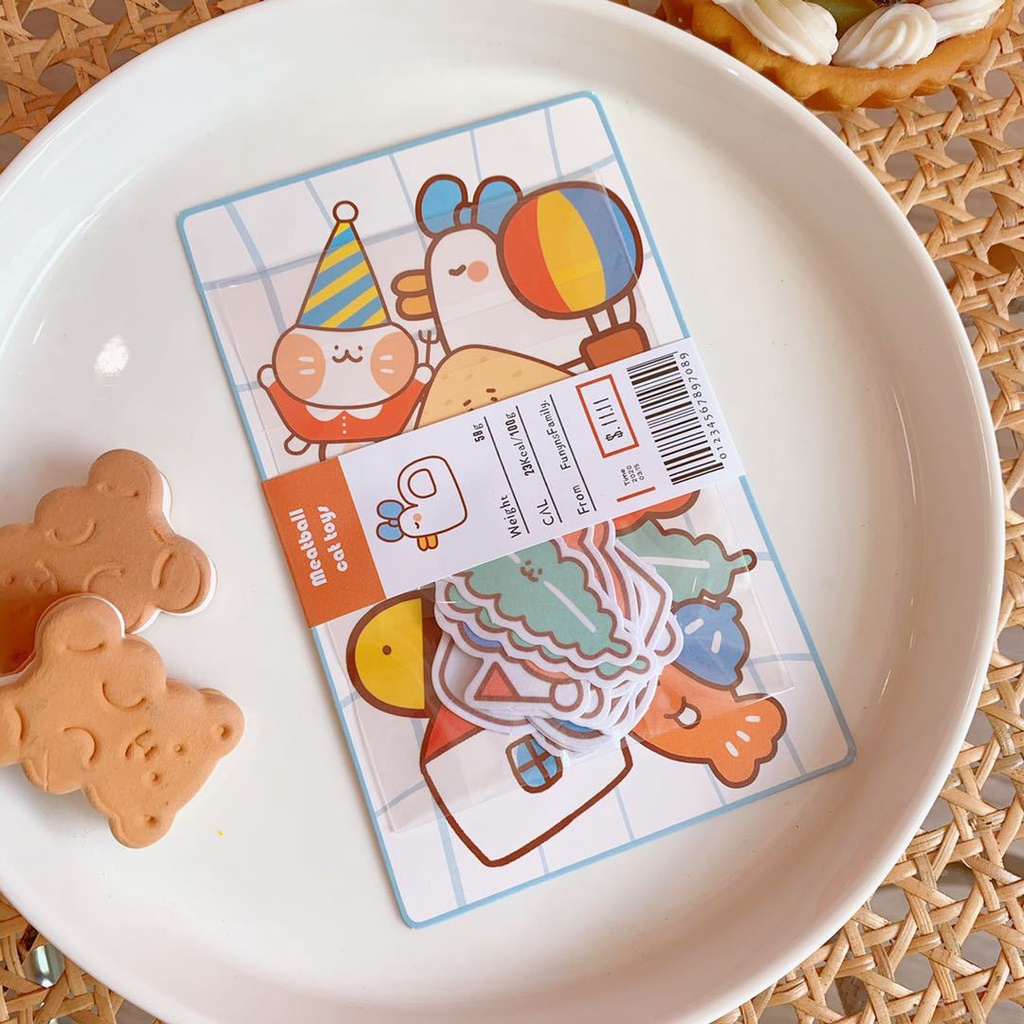 Set sticker dán trang trí siêu xinh phong cách cute