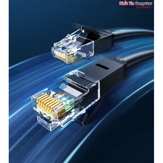 Cáp mạng đúc sẵn Cat6 tròn dài 40m chính hãng Ugreen 20169 cao cấp