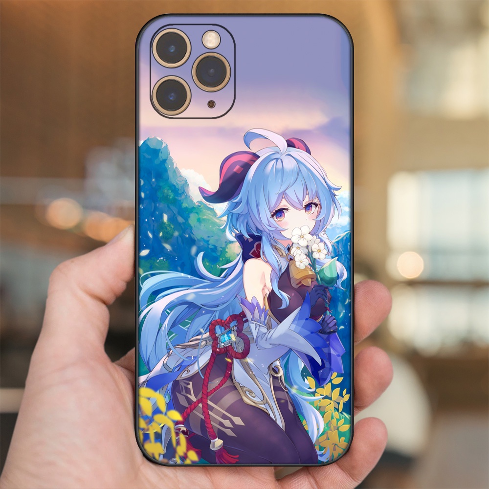 Ốp lưng iPhone 11 Pro dẻo đen cạnh vuông in hình Ganyu Genshin Impact