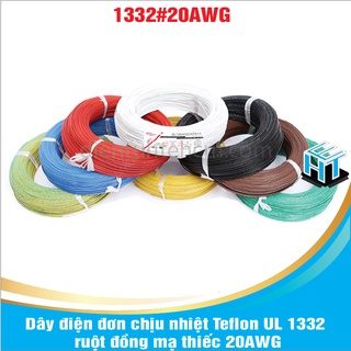 1 MÉT Dây điện đơn chịu nhiệt Teflon UL 1332 ruột đồng mạ thiếc 20AWG