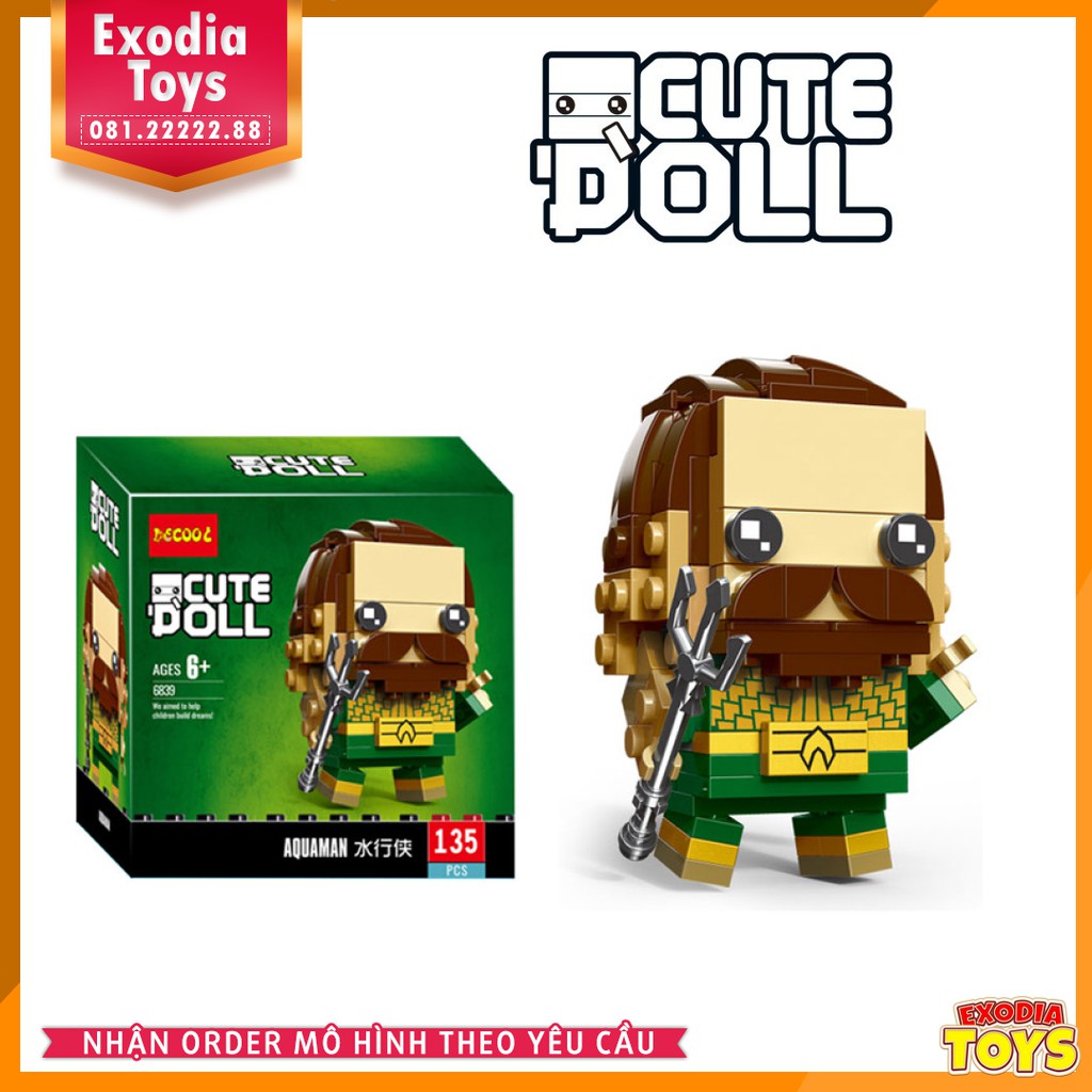 Xếp hình BrickHeadz siêu anh hùng Justice League - Liên Minh Công Lý | DECOOL BrickHeadz Superheroes