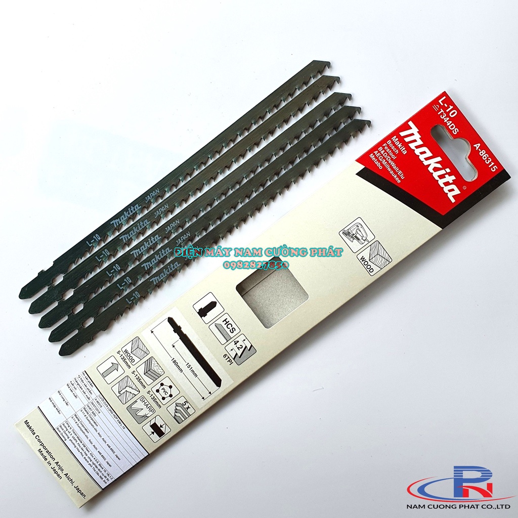 Lưỡi cưa lọng cho gỗ dài 180mm A-86315 Makita