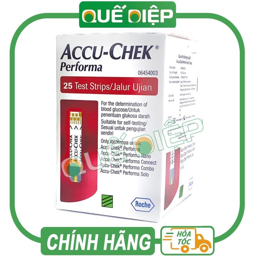 ACCU-CHEK PERFORMA HỘP 25 QUE HOẶC HỘP 50 QUE - Que thử đường huyết dùng cho máy Accu Chek Performa