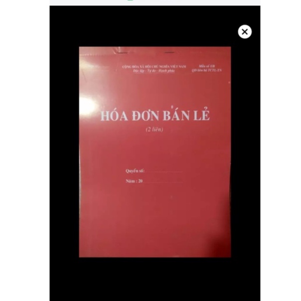 Hóa đơn bán lẻ A4-2 Liên(loại 60 tờ)Mua 10 tặng 1