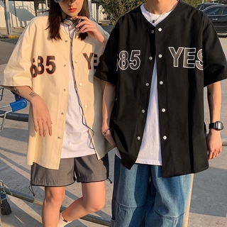 Áo Sơ Mi Bóng Chày  Tay Ngắn Thời Trang Dành Cho Nam Jersey Áo Bóng Chày UNISEX