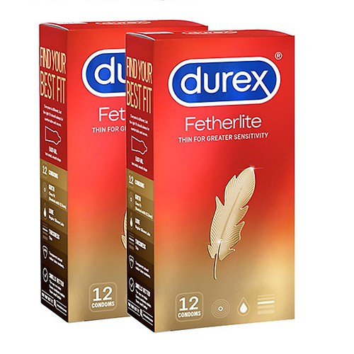 [Bộ Combo] 3 hộp Bao cao su Durex Fetherlite 12 cái