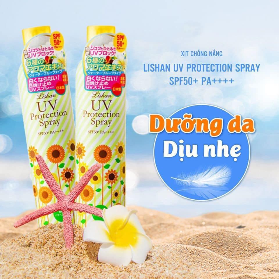 Xịt Chống Nắng Hữu Cơ Lishan UV Protection Spray Nhật Bản SPF50+ PA++++