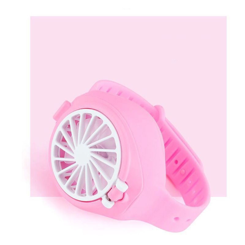 Quạt Làm Mát Đeo Cổ Tay Sạc Cổng USB Dành Cho Trẻ Em