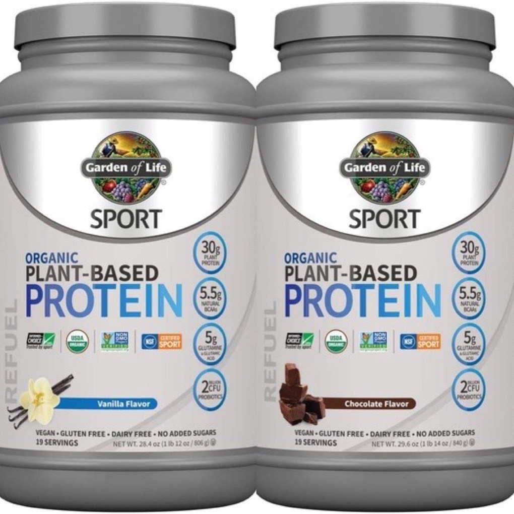 [Sport Protein] Bột protein thực vật hữu cơ Garden Of Life Sport Organic Plant-Based Protein hương Vanilla, Chocola.