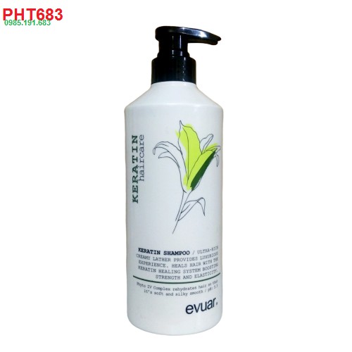 Lẻ Dầu Gội hoặc Dầu Xả Evuar Keratin 795ml