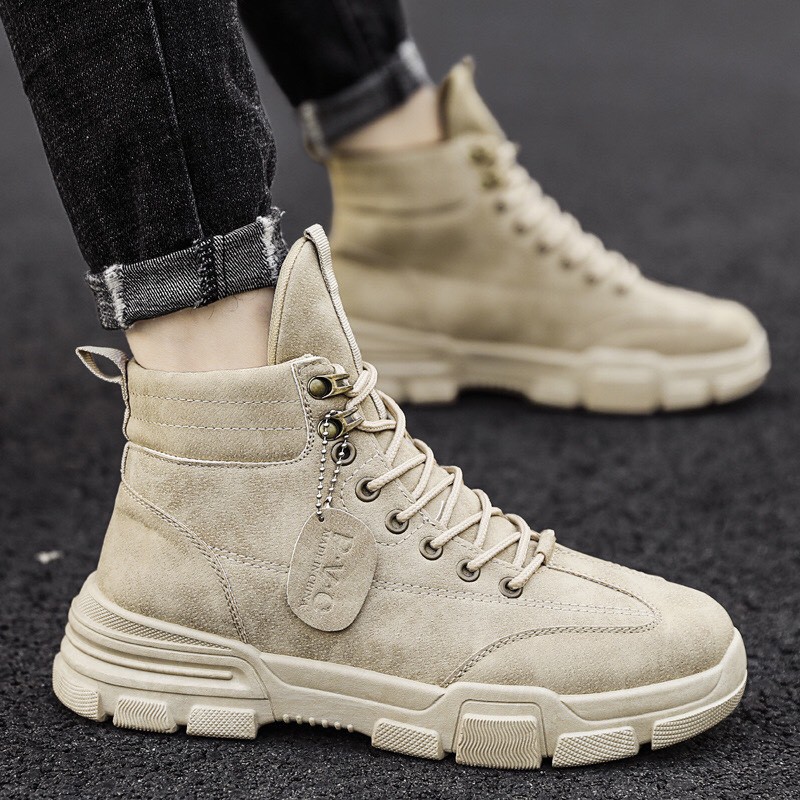 Giày cao cổ nam P.V.O thời trang phong cách bụi - Giày nam cao cổ chốt đinh cực đỉnh | BigBuy360 - bigbuy360.vn