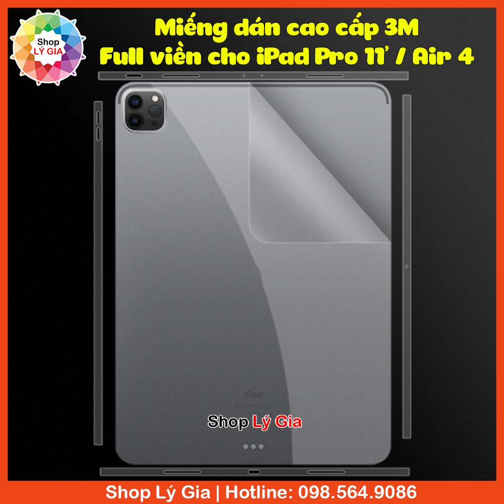 Miếng dán 3M full viền mặt sau cho iPad Pro 11 / Pro 12.9 / Air 4/5 / Mini 6