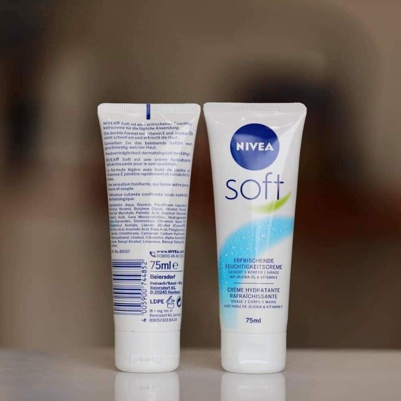 Kem dưỡng ẩm Nivea solf - hàng nội địa Đức