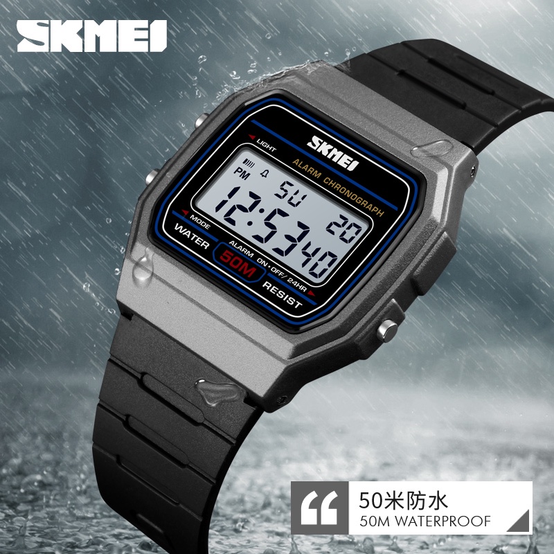 Đồng Hồ Điện Tử SKMEI 1412 Chống Nước 5 Thanh 7 Màu Đa Dạng