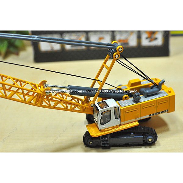 Mô Hình Kim Loại Xe Cẩu Múc Gầu Bánh Xích Tỉ Lệ 1/87 - Kdw - 9913