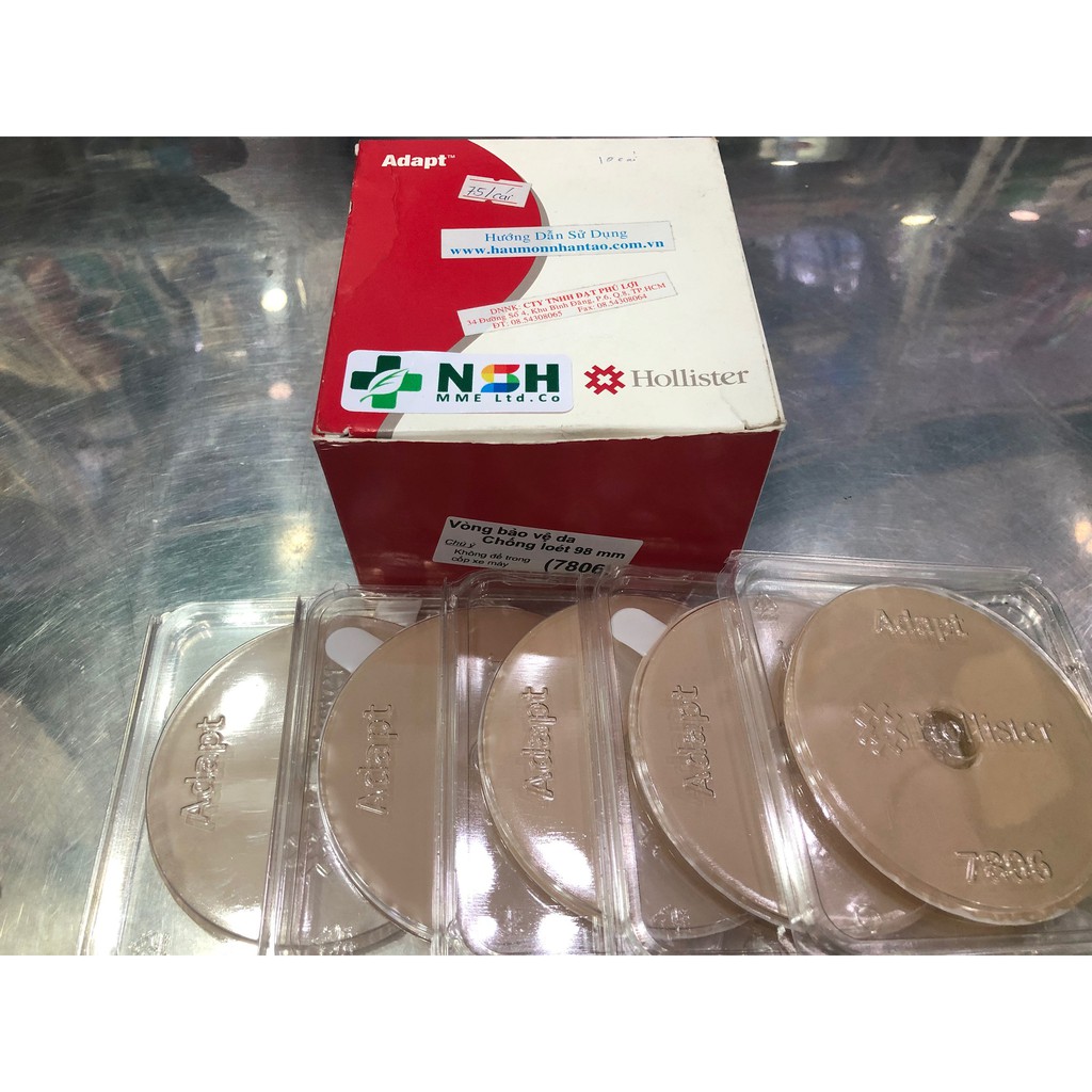 VÒNG ĐỆM BẰNG BẢO VỆ DA CHỐNG LOÉT 98MM 7806 HOLLISTER CỦA MỸ ĐẾ DÁN CHỐNG LOÉT CHO HẬU MÔN NHÂN TẠO 7806 HOLLISTER MỸ