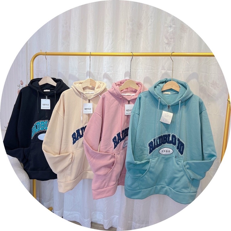 Áo khoác form đại nỉ chui lót lông xịn xò