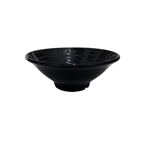 Tô nhựa xoăn 20.3 x 7.7 cm nhựa đen bóng, nâu kem bóng, bát phíp - bowl F-TOX18