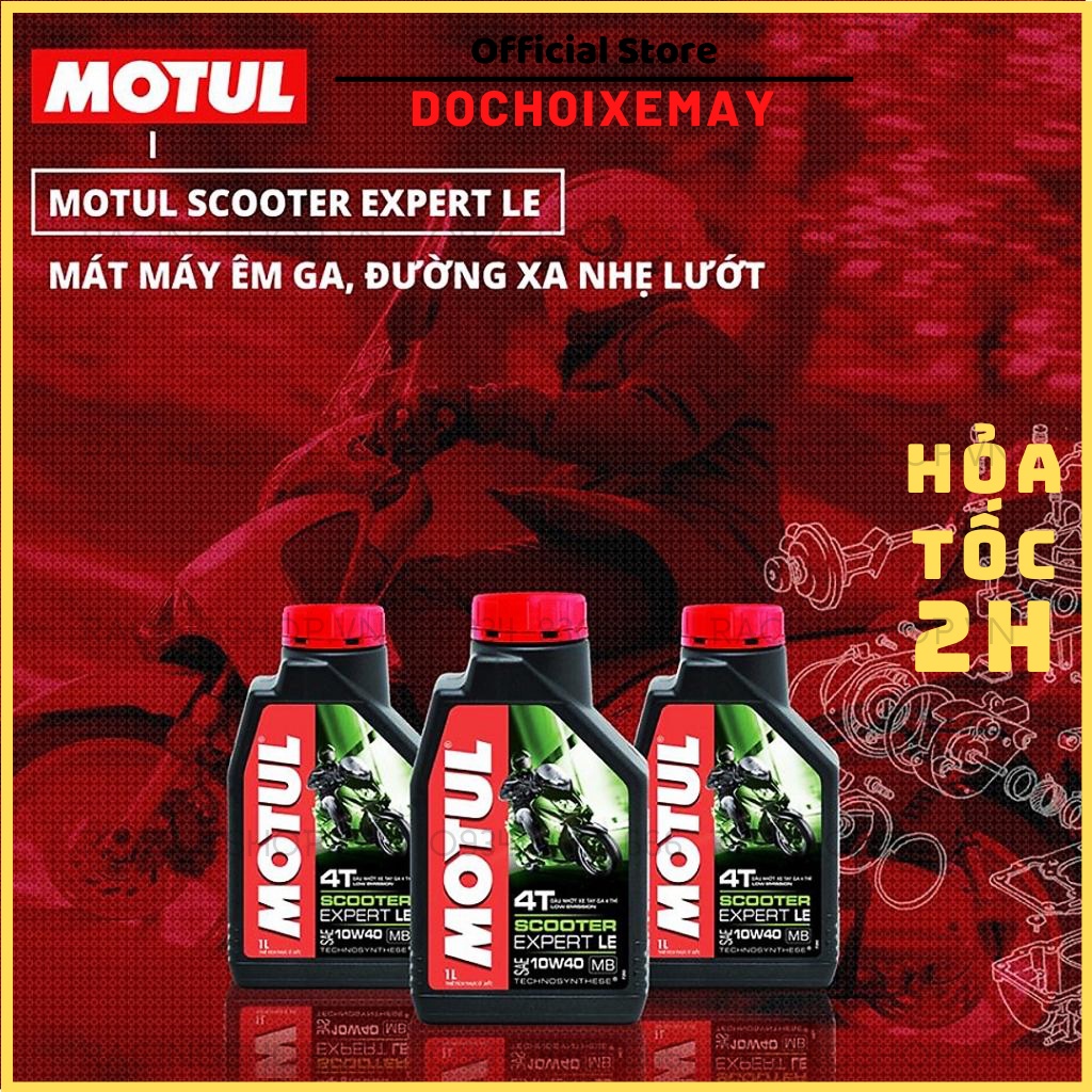 Nhớt xe tay ga Motul Scooter 10W40 LE 800 ml Gear Oil 80W90 120ml nhớt hộp số Vario Vision Nouvo SH Lead DOCHOIXEMAY
