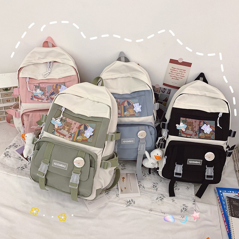 Balo nữ cao cấp du lịch dễ thương đẹp đi học giá rẻ MOHANA TH181 (tặng kèm gấu và sticker)