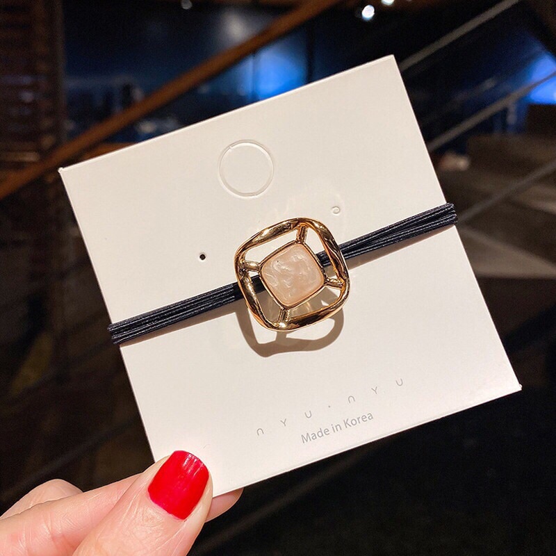 Dây Buộc Tóc Trang Trí Hình Học Kiểu Hàn Quốc Sang Chảnh