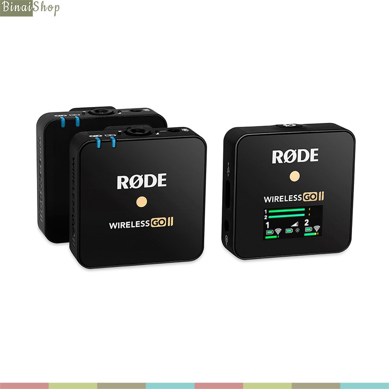 Rode Wireless GO II - Micro Thu Âm Không Dây Cao Cấp Cho Máy Ảnh, Tự Động Lưu Bản Ghi, Hoạt Động 7 Giờ