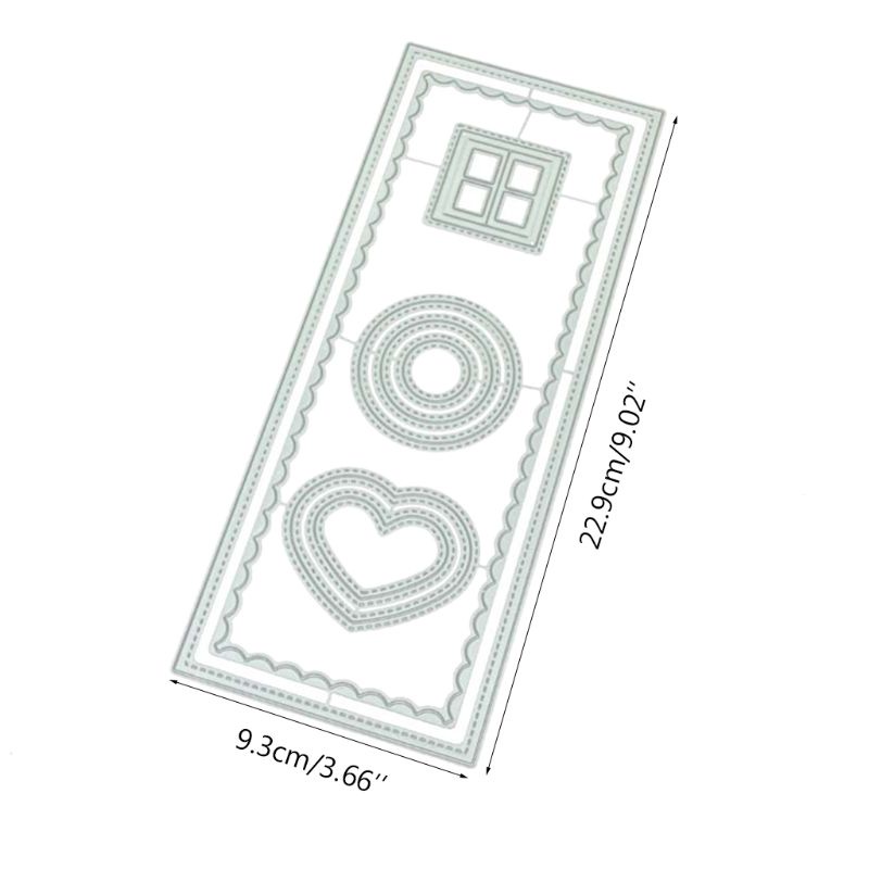 Khuôn Cắt Giấy Kim Loại 3D Hình Cửa Sổ Nhỏ Dùng Trang Trí DIY