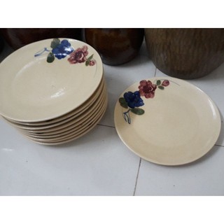 Dĩa sành vẽ bông kiểu xưa/Chén Bát Xưa 20-21cm